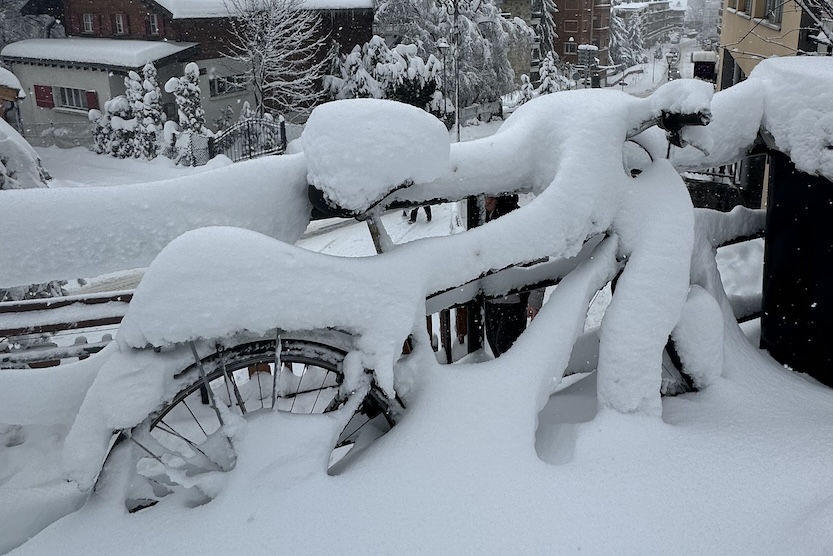 Heavy snow fall in the Alps
